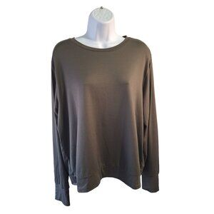 Luxa Lux Long Sleeve Crewneck Shirt Womens Olive Green XL